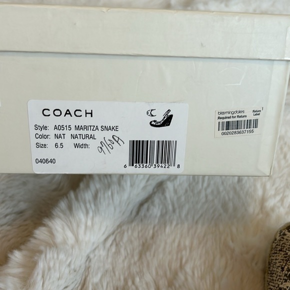 Coach Maritza Snake Espadrille Wedge Sandals - Picture 8 of 10